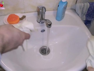 Couple Washing Hands and Sex Toy Before Sex #SCRUBHUB