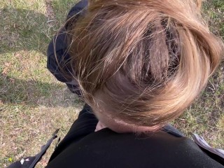 tinder girl fucked outdoor in public nature on a biketour