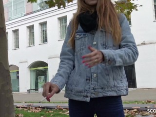 GERMAN SCOUT - SKINNY TEEN FUCK TO EYE ROLLING ORGASM AT PICK UP CASTING