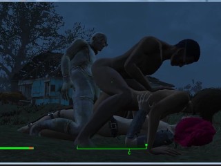 Fallout 4 Sex Mod | СЕКС В ЧЕТВЕРОМ | Порно игра | игры для взрослых