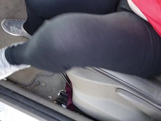 I wet myself in the car seat, I couldnt hold it anymore and peed :P