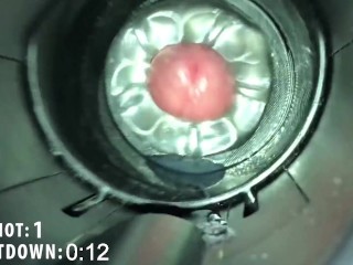 Milked by Fleshlight Launch with Quickshot. I came twice. Cumshot countdown