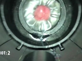 Milked by Fleshlight Launch with Quickshot. I came twice. Cumshot countdown