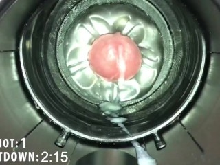 Milked by Fleshlight Launch with Quickshot. I came twice. Cumshot countdown