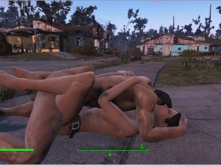 Public and hot sex right on the street | Fallout porno