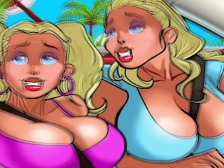 2 Bimbo Blondes! Make it out to Paradise Animated story free trail