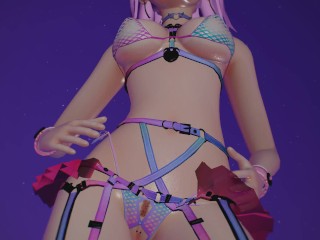 MMD R18 4k UHD Bondage Bikini Misaka Rose - Vibrations - 1068