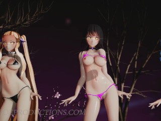 MMD R18 4k UHD Bikini Model Mix Miku Mitsu Kangxi - Ghost Dance 1064