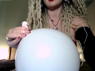 White balloon blowing NO POP