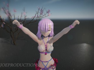 MMD R18 4k UHD Misaka Rose Bondage bikini - Pom Pom Dance 1071