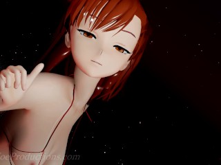 MMD R18 4k bikini and stockings Misaka - Lean On 1021