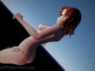 MMD R18 4k bikini and stockings Misaka - Lean On 1021