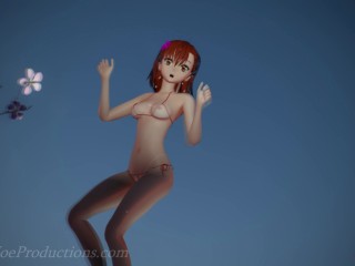 MMD R18 4k - Misaka Mikoto - bikini and stockings - Bad Boy - 1023