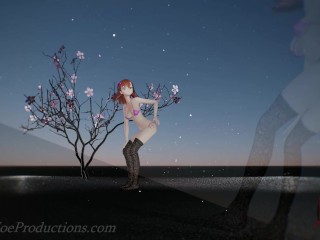 MMD R18 4k Misaka Mikoto - bikini and stockings - Paradinha - 1024