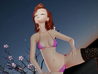 MMD R18 4k Misaka Mikoto - bikini and stockings - Paradinha - 1024