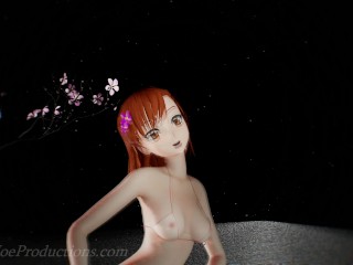 MMD R18 4k Misaka Mikoto - bikini and stockings - Paradinha - 1024