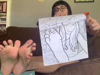 Foot Fetish Adult Coloring Book by foot model Princess Bella Soles