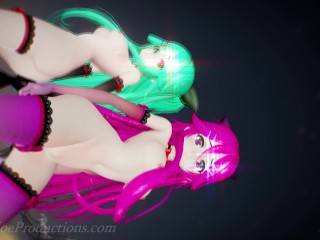 MMD R18 4k  Mirror dance Yamakaze - Lupin 1032