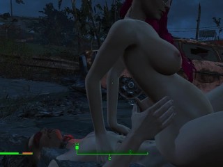 Got pregnant from a passerby right on the road | Fallout Porno