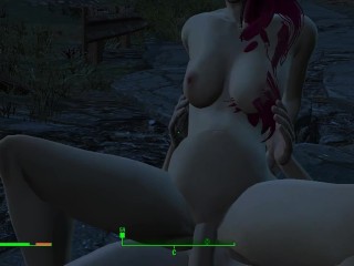 Got pregnant from a passerby right on the road | Fallout Porno