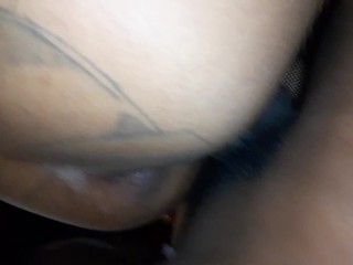 Dicking her down at the telly