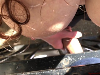 Quarantine ends. Jackpot My Mouth is full again. Fucking Outdoor