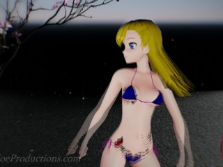 MMD R18 Aylin in a blue bikini - Booo - 1045