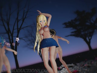 MMD R18 Blue Bikini lily, miku and Mitsu - Chung Ha - Stay Tonight - 1082