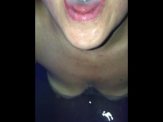 POV Cum In Mouth BJ while in Hot Tub leads to Snowballing Cum Swap/kissing