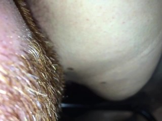 Couple takes turns sitting on Sex Stool. Asslick, Anal finger & Blowjob Cum