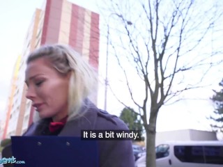 Public Agent Blonde Ozzie Isabelle Deltore fucks to save the bush
