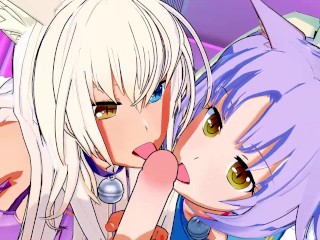 Nekopara - Futa Maple X Coconut and Cinnamon Threesome Hentai