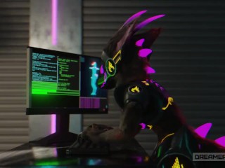 SYNTH RAVEGAES TINY PROTOGEN GIRL'S PUSSY TWICE [FURRY] [MESSY] [ROUGH]