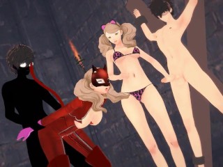 Ann Takamaki in Trouble Persona 5 3D hentai