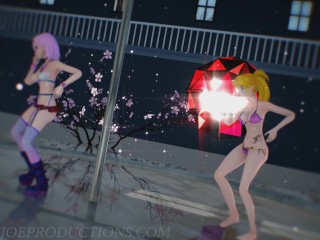 MMD R18 Nude Pink Misaka And Aylin - Elect 1097