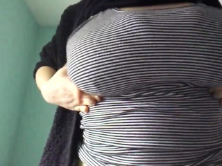 36DDD Alternative Babe Plays with Big Titties! Tease!