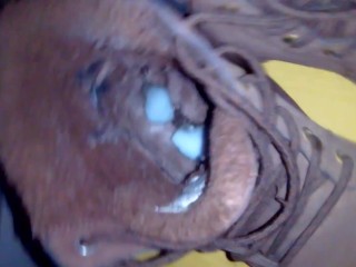 I cum in smelly Winter Boots of a hot Teen girl