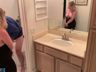 Busty blonde fucks her roommate to pay the rent