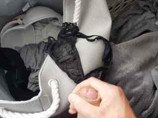 cum in dirty panties from laundry