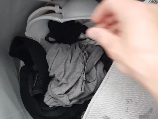 cum in dirty panties from laundry