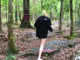 Teen Dared To Streak Naked In The Forest