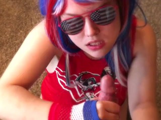 Fourth of July Blowjob - Lilly Button - Happy 4th of July!