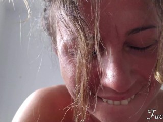 Hot Sweaty SEX FUCK ORGASM POV. After her orgasm at 12.20, she rewards him with a Passionate Blowjob