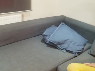 Pixiee Little strips after swallowing all of Chazzy's cum