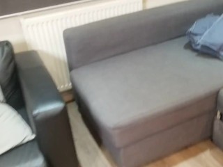 Pixiee Little strips after swallowing all of Chazzy's cum