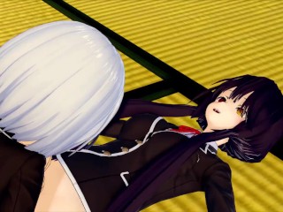 FUTA DATE A LIVE Kurumi X Tohka and Origami Tobiichi (3D HENTAI)