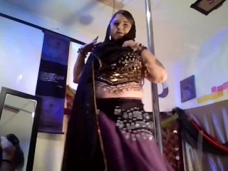 Veiled arabic goddess sexy bellydancing striptease Arab ass worship