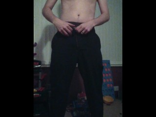 Ripping my cock from my CK boxers and shooting load