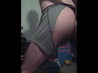 Ripping my cock from my CK boxers and shooting load