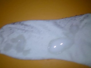 I cum on stepsister's white ankle socks